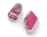 American girl pink high-top tennis shoes from Courtney’s Awesome Arcade Outfit for 18'' Doll