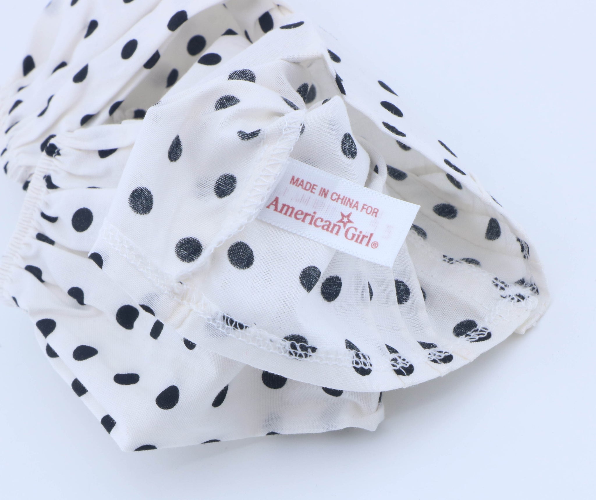 American Girl White Polka Dot Lace Collar Blouse - From Mix & Match Collection - For 18" Dolls
