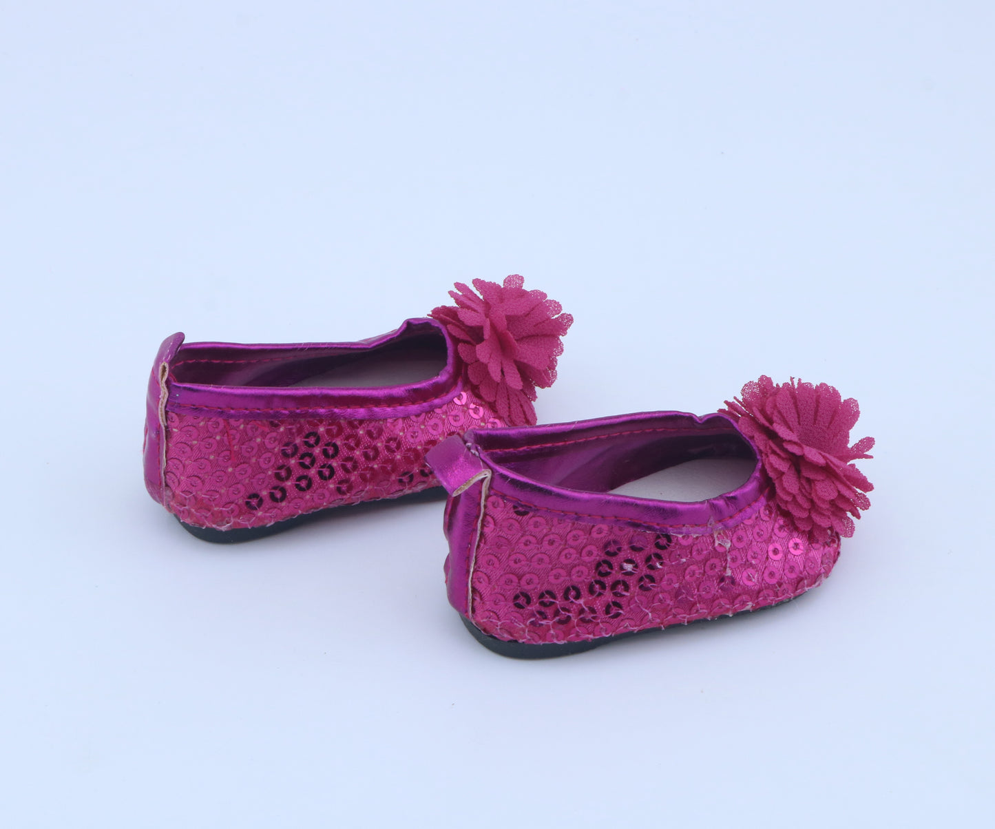 Sequin Flower Slip-On Flats for 18" Dolls
