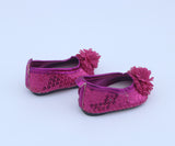 Sequin Flower Slip-On Flats for 18" Dolls