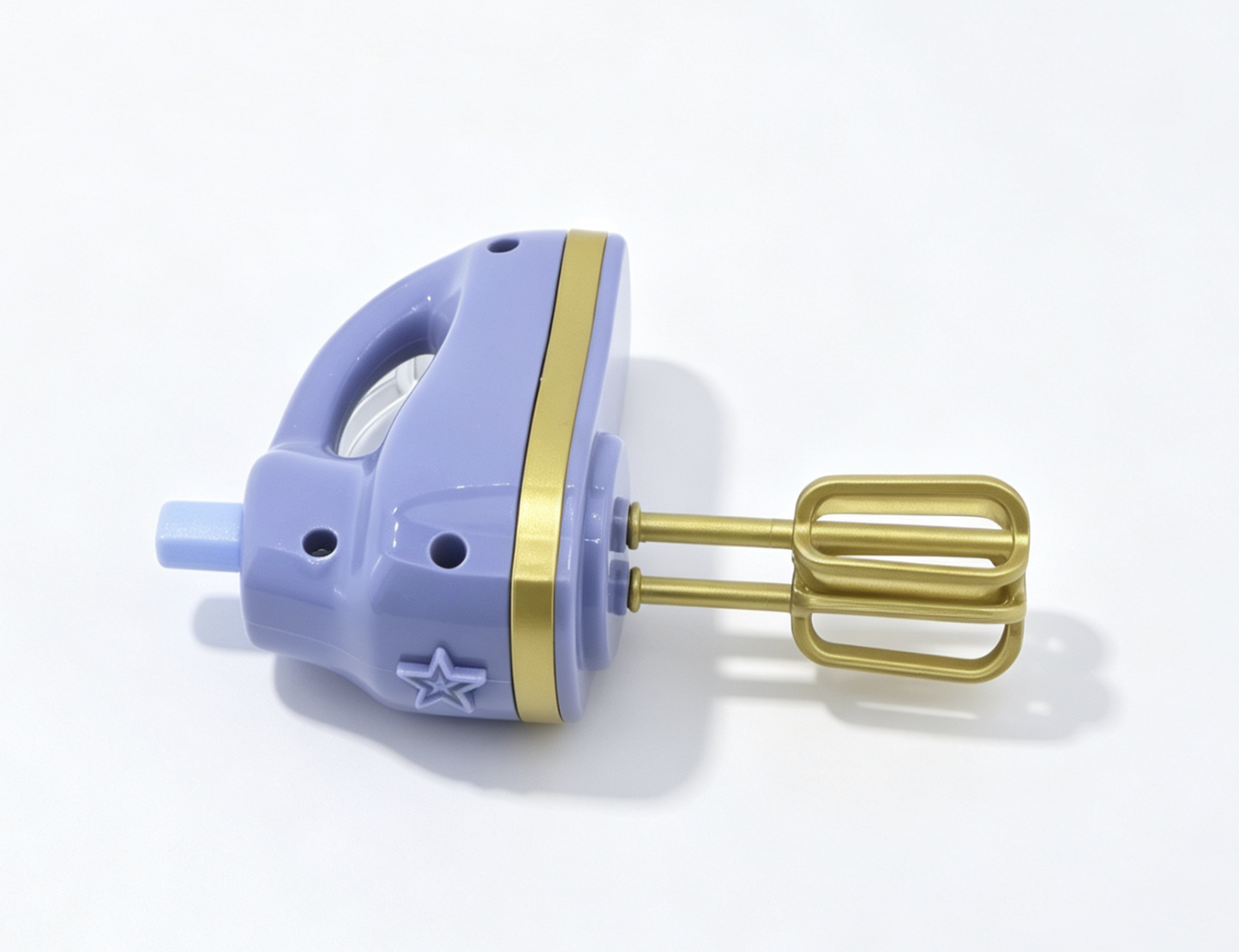 Lavender Gold Mini Hand Mixer Pretend Baking Kitchen Prop Accessory for 18'' doll