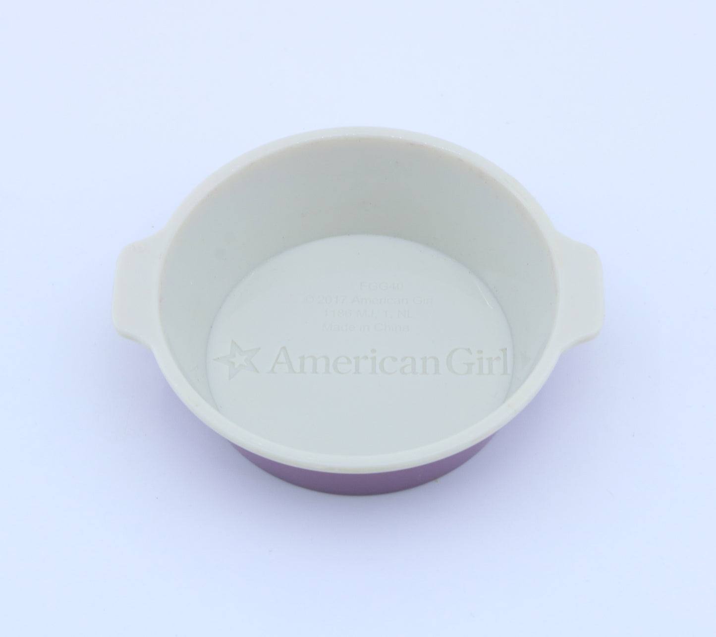 American Girl Claudie Angelo's Bakery purple Pie Pan Dish for 18" Dolls