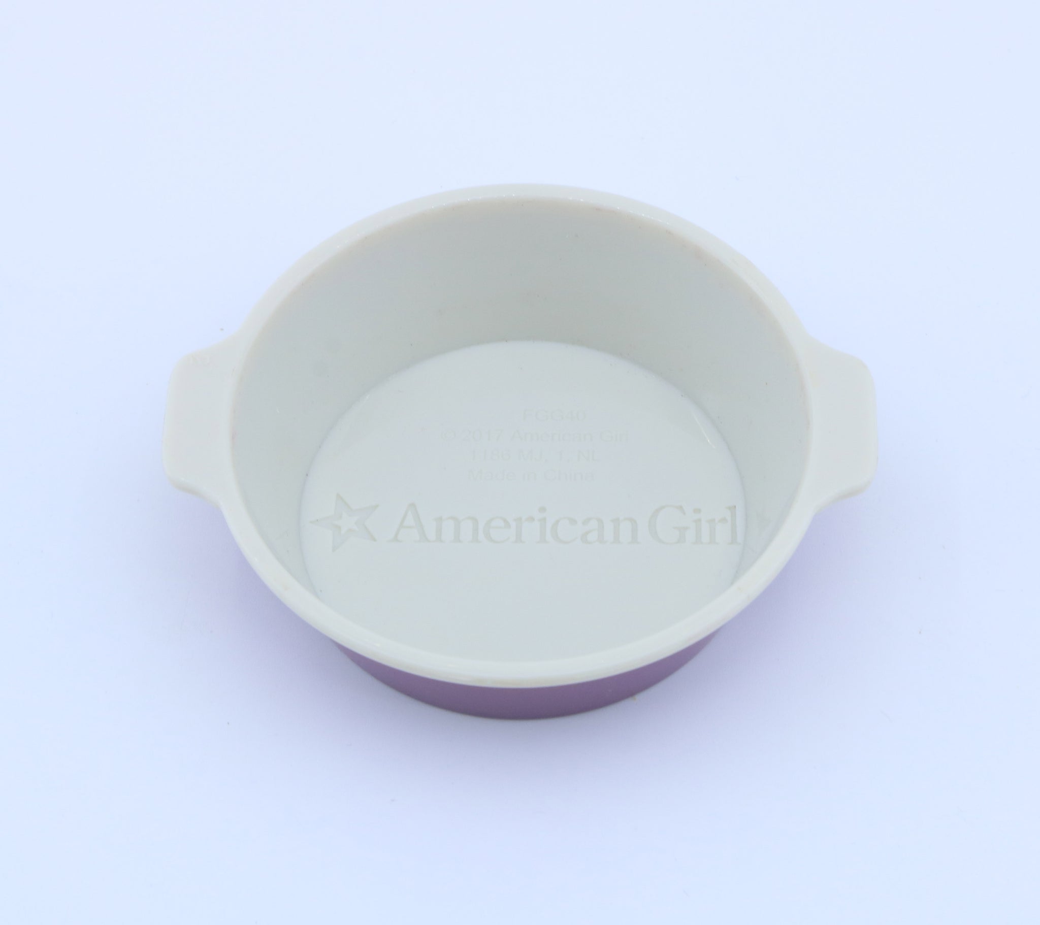 American Girl Claudie Angelo's Bakery purple Pie Pan Dish for 18" Dolls