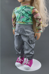 Kavi Meet Outfit Shirt & pants & shoes Set for 18'' doll