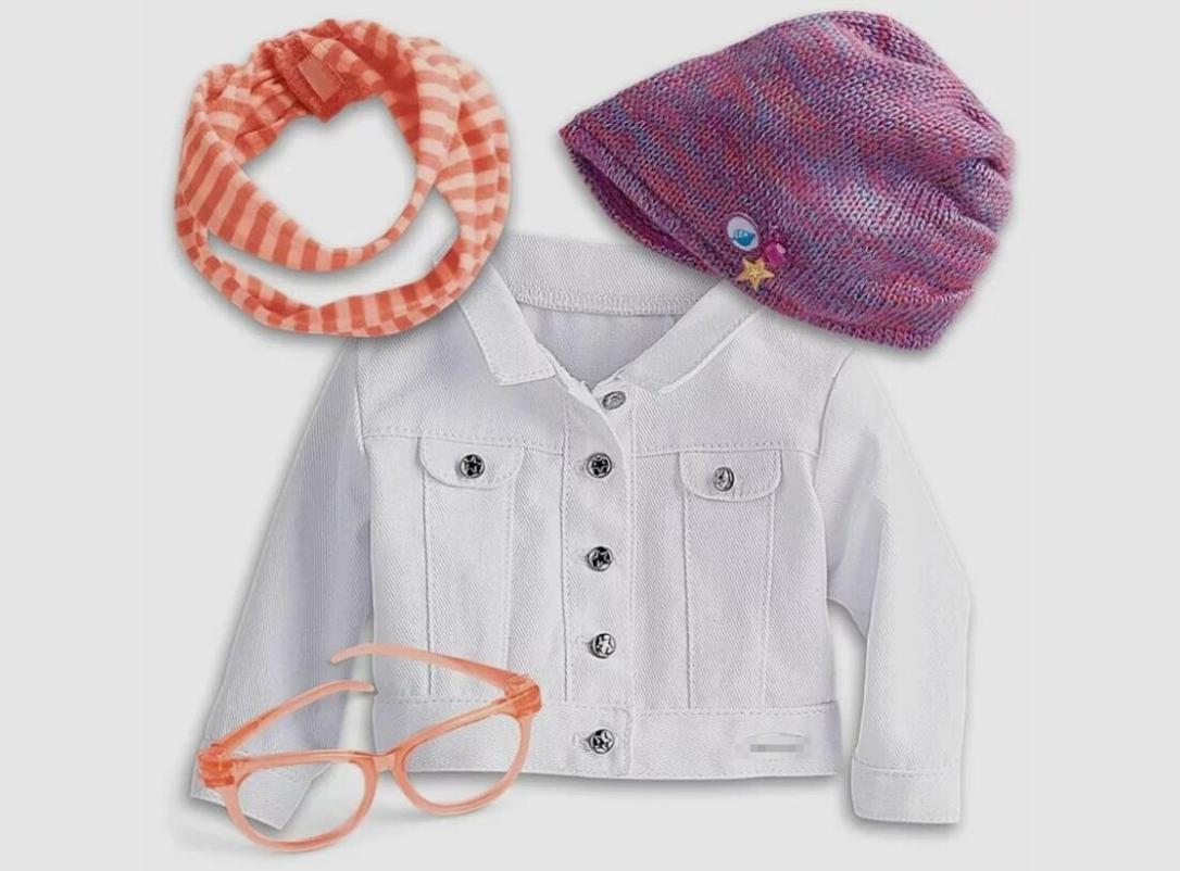18'' Doll Z Yang Meet Accessories Jacket Hat Scarf Glasses