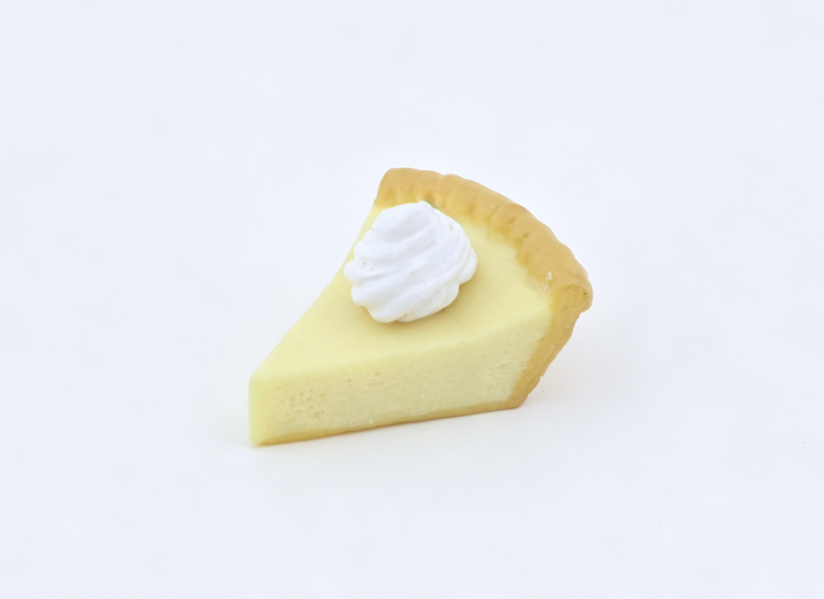 Mini Cream Pie Slice With Whipped Cream Pretend Dessert Prop FOR 18'' DOLL | Doll Luau Bakery & Tea Party Accessory
