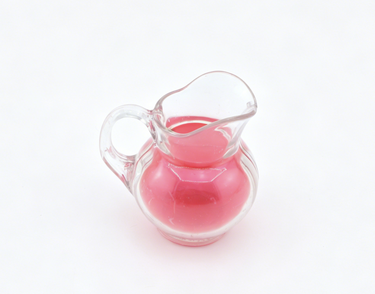 American Girl Mini Glass Pitcher Pink Drink For 18'' Doll Kitchen Accessory