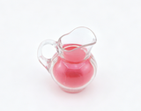 American Girl Mini Glass Pitcher Pink Drink For 18'' Doll Kitchen Accessory