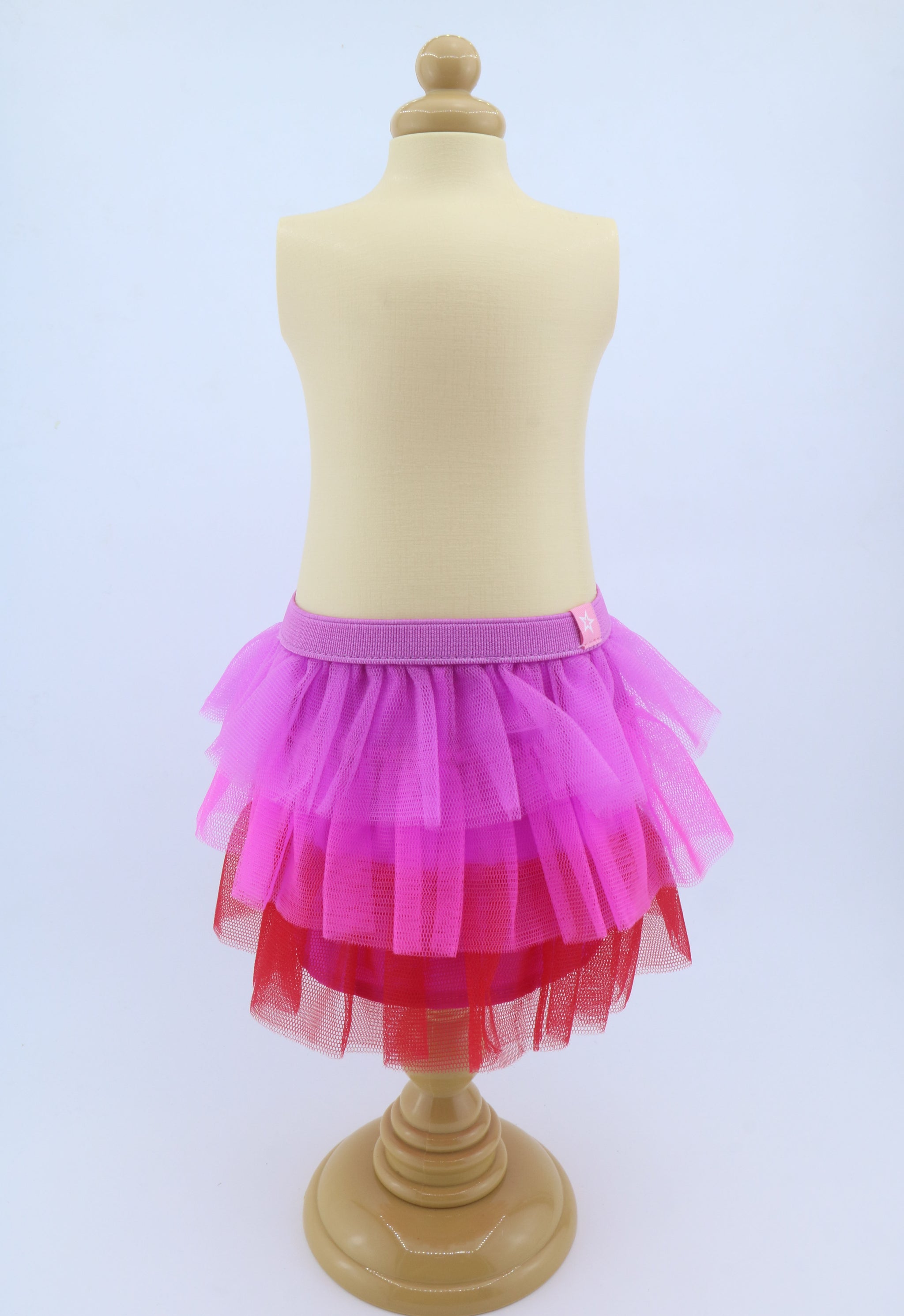 American girl ruffly red-and-pink three-tiered skirt for 18'' doll AG Star Stylist Closet
