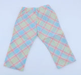 American Girl Pastel Plaid Pajama Set With Satin Headband - For 18" Dolls