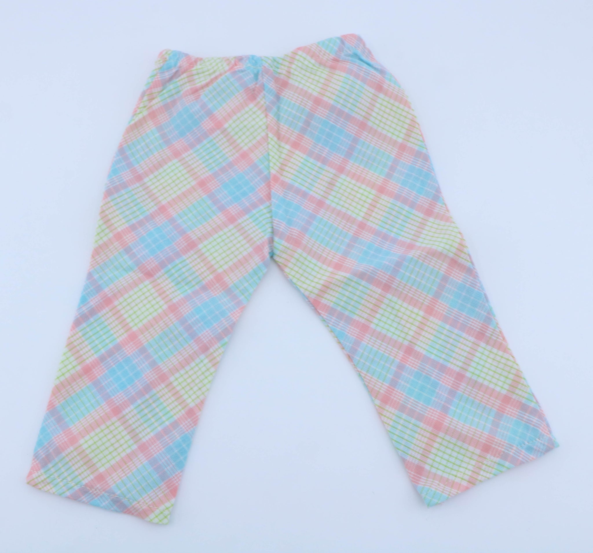 American Girl Pastel Plaid Pajama Set With Satin Headband - For 18" Dolls