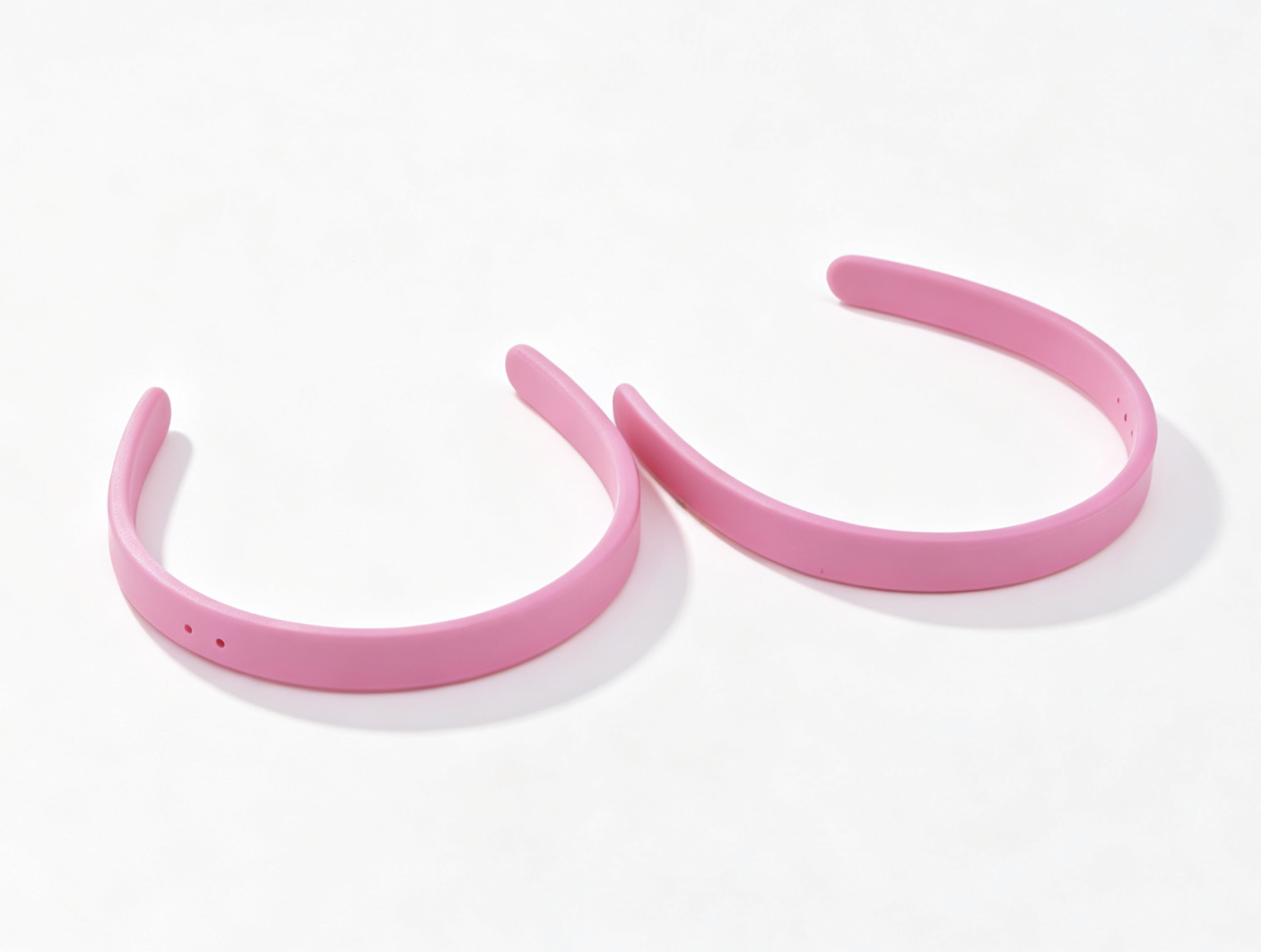 2Pcs Thin Pink Plastic Headband Set FOR 18'' DOLL | Daily Hairstyle Hair Accessory