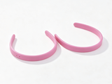 2Pcs Thin Pink Plastic Headband Set FOR 18'' DOLL | Daily Hairstyle Hair Accessory