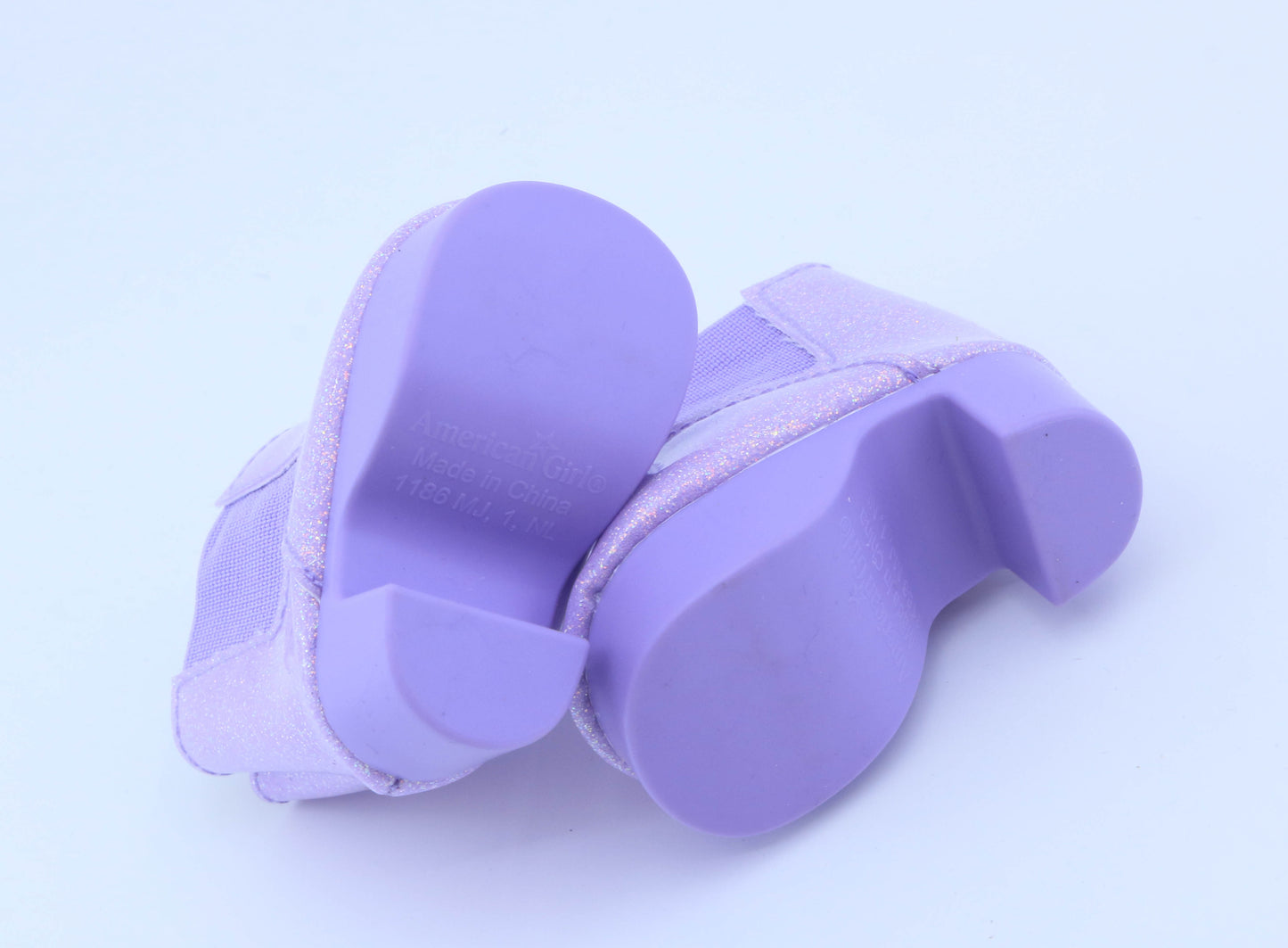 American Girl Purple Iridescent Glitter Chelsea Boots – For 18" Doll shoes