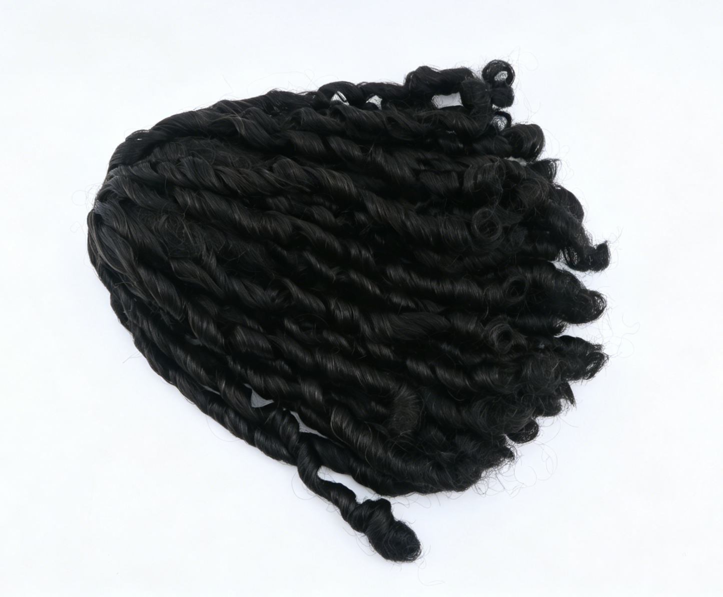 Black Spring Twist Wig For 18'' Fashion Girl Doll | Synthetic Doll Replacement Hair Accessory