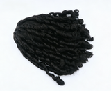 Black Spring Twist Wig For 18'' Fashion Girl Doll | Synthetic Doll Replacement Hair Accessory