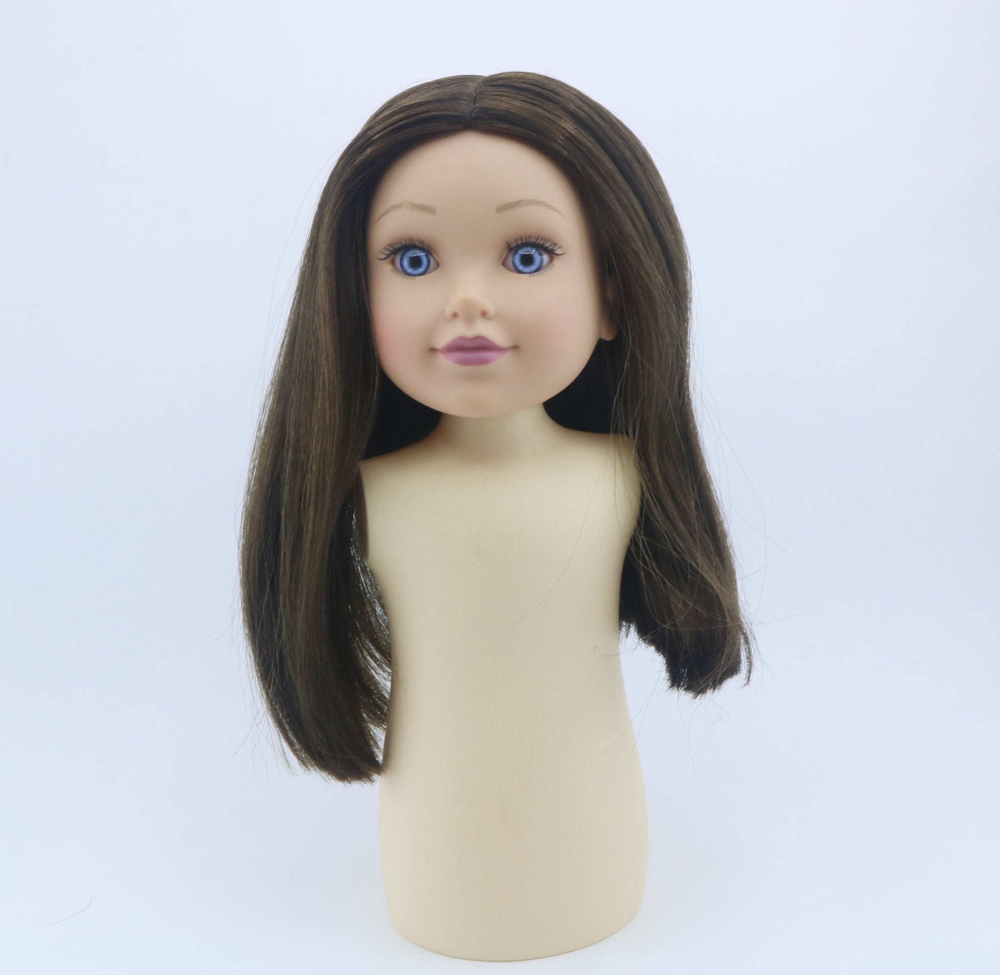 Authentic American Girl Brown Straight Wig Replacement Part for 18" Doll