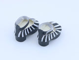 Authentic American Girl Black & White Striped Platform Mary Jane Heels for 18'' Doll shoes