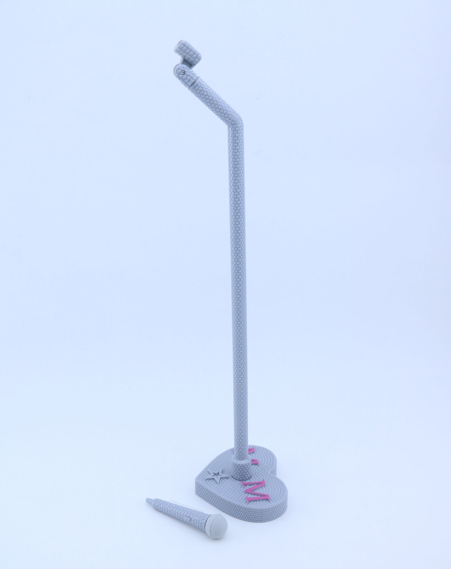 American Girl Gray Heart Base Microphone Stand With Extra Mic – For 18" Dolls