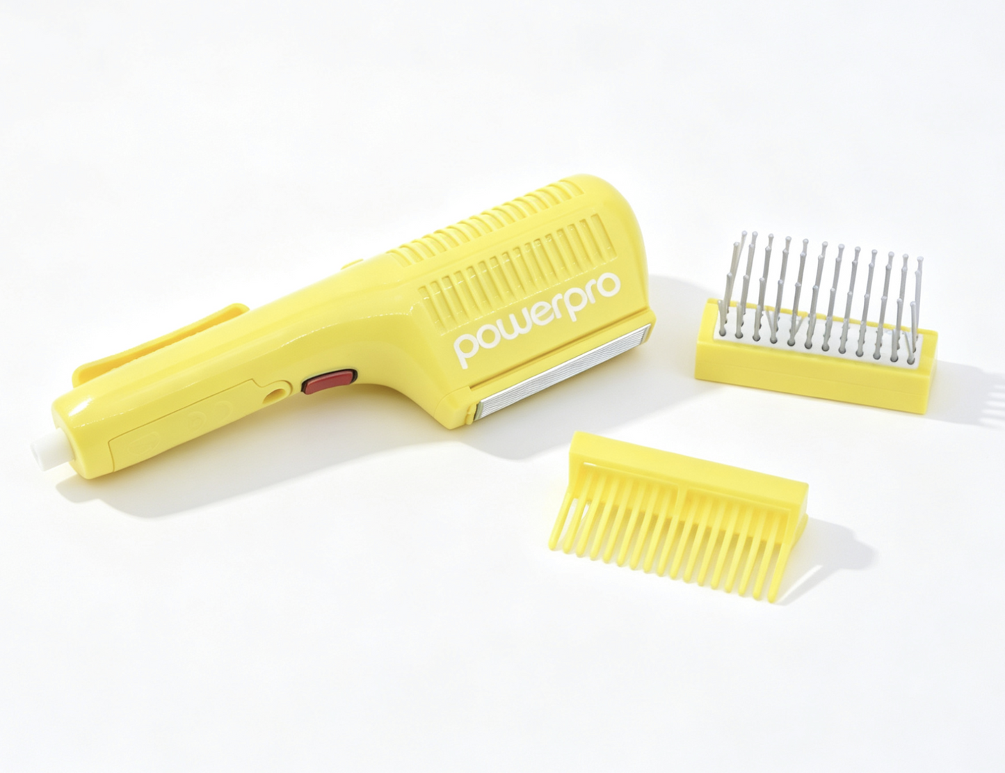 Yellow Powerpro Hair Dryer with 2 Attachments for 18'' Doll Retro 70s Groovy Bathroom Pretend Play