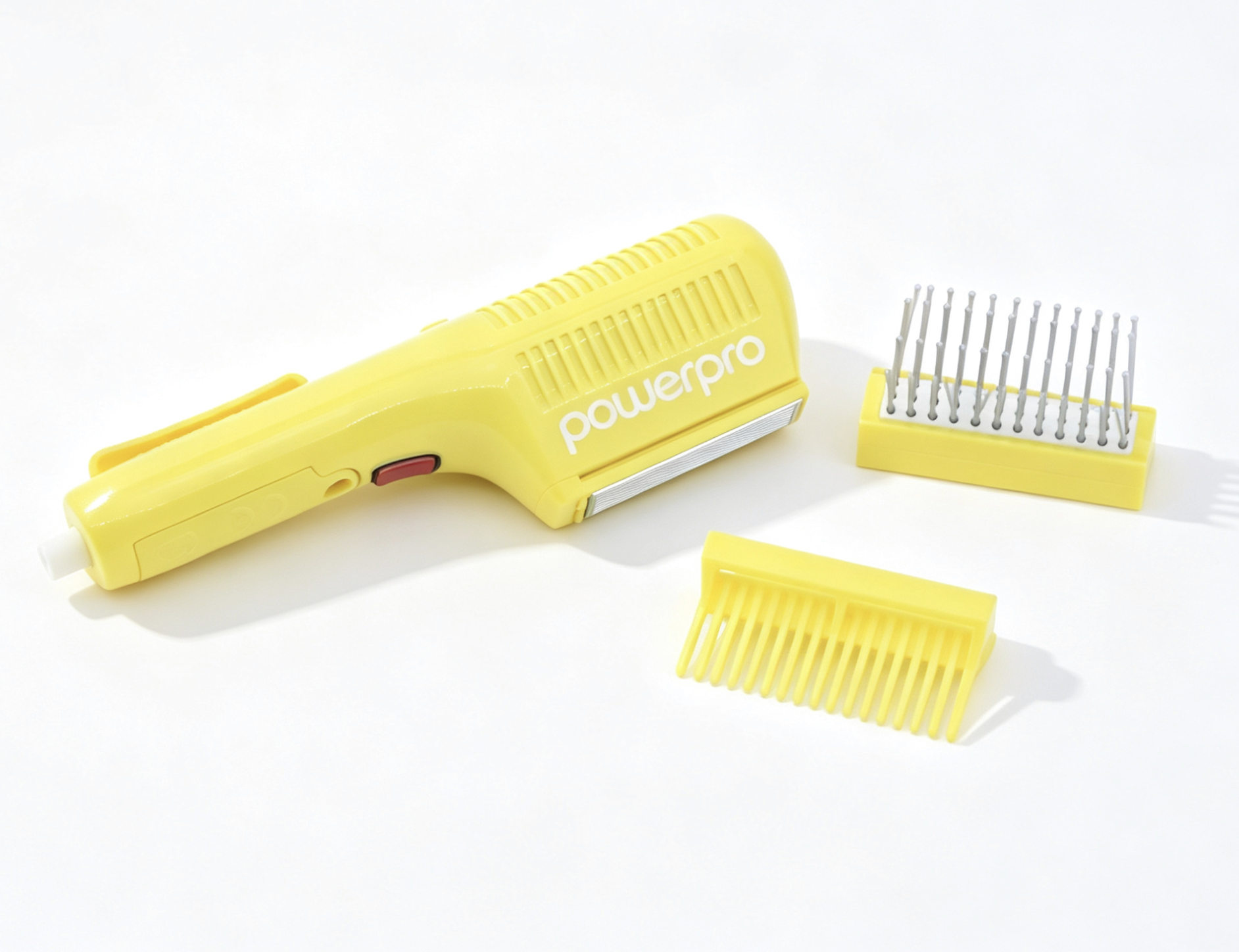 Yellow Powerpro Hair Dryer with 2 Attachments for 18'' Doll Retro 70s Groovy Bathroom Pretend Play