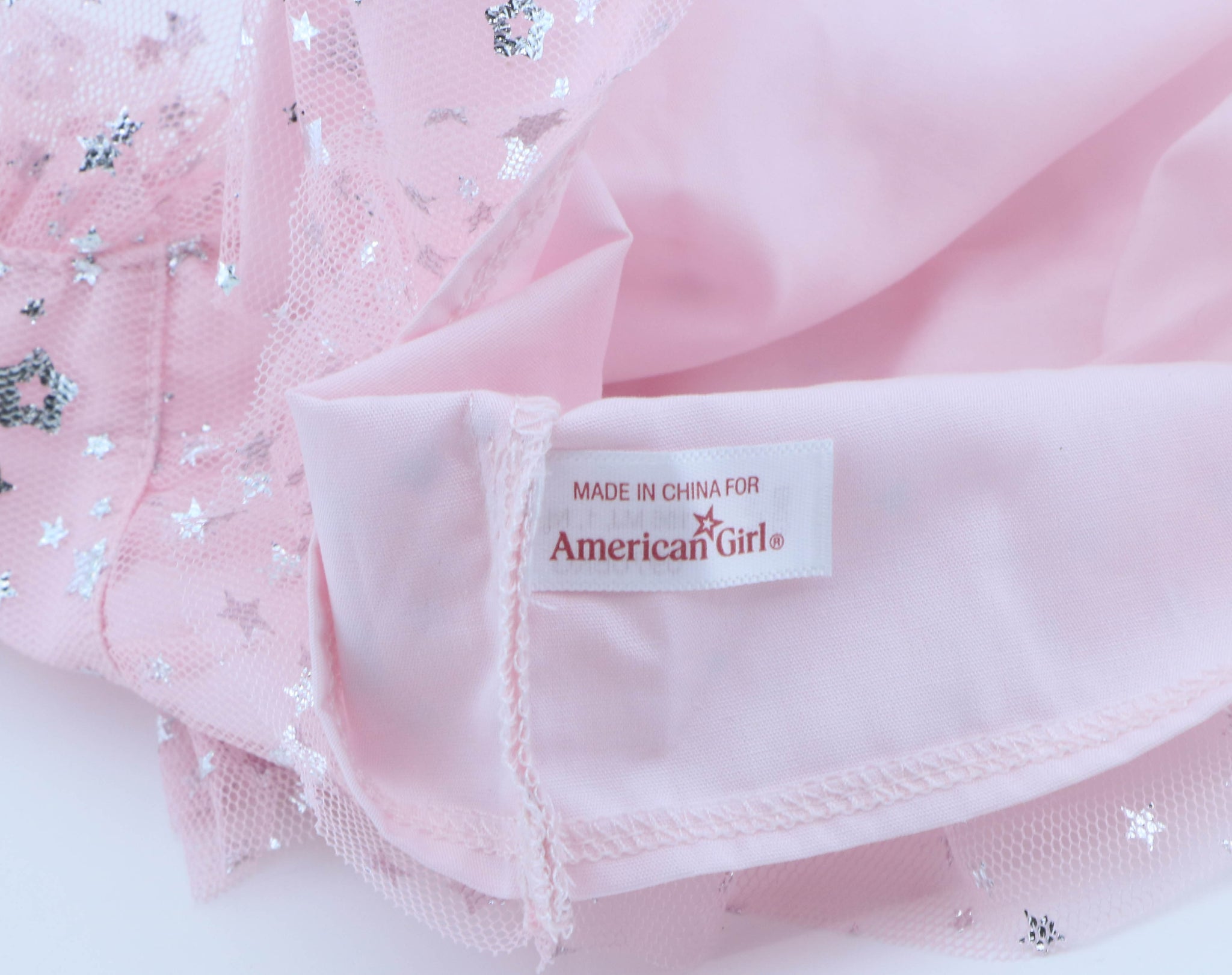 American Girl Pink Star Tulle Nightgown & Sock Set - For 18" Doll dress