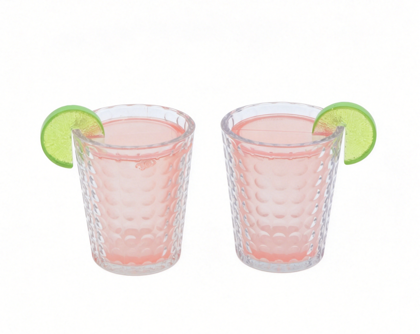 American Girl Pink Drink Cups with Lime (Set of 2) FOR 18'' DOLL