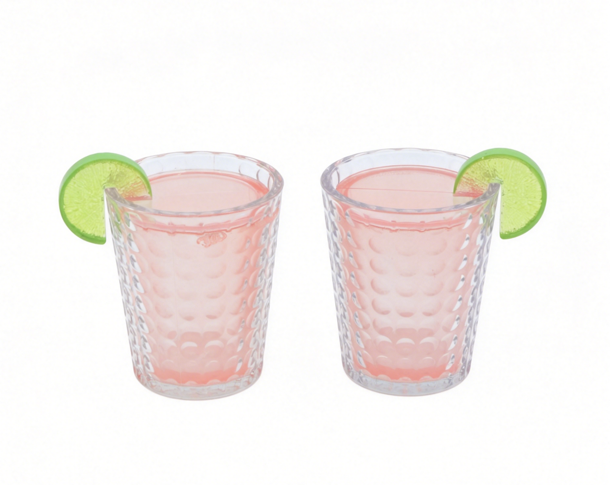American Girl Pink Drink Cups with Lime (Set of 2) FOR 18'' DOLL
