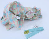 American Girl Pastel Plaid Pajama Set With Satin Headband - For 18" Dolls