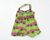 Tropical Palm Tree Halter Romper Doll Outfit Summer Beach Jumpsuit Clothing for 18'' doll