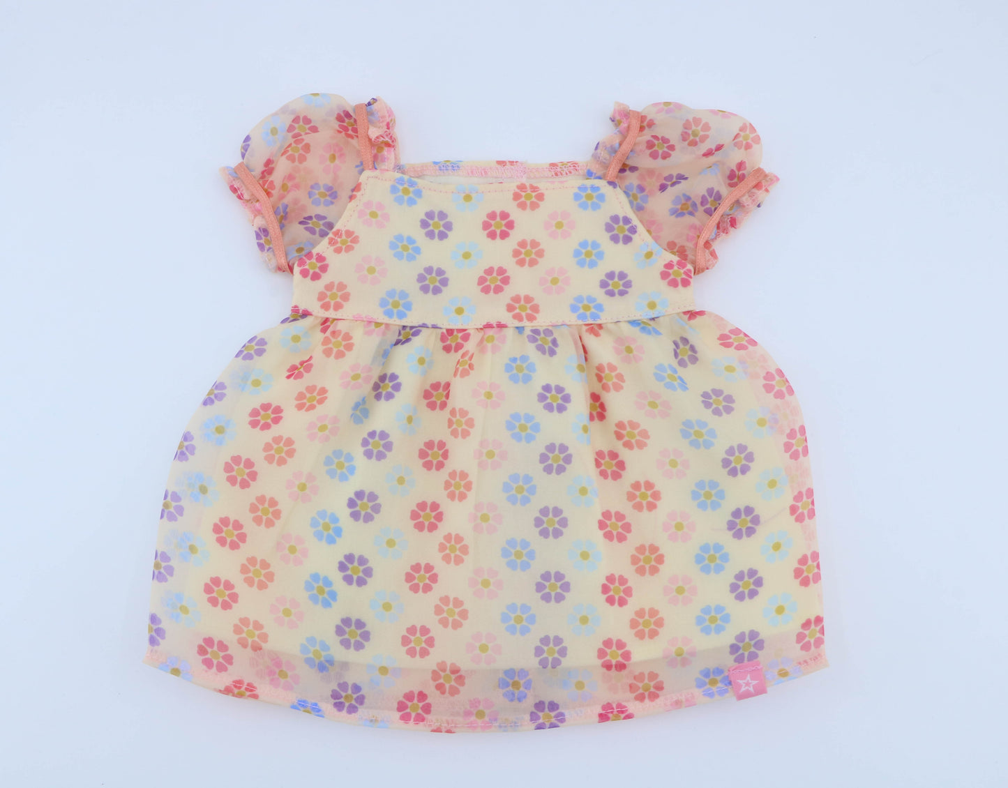 Authentic American Girl Yellow Floral Print Chiffon Dress for 18'' Doll