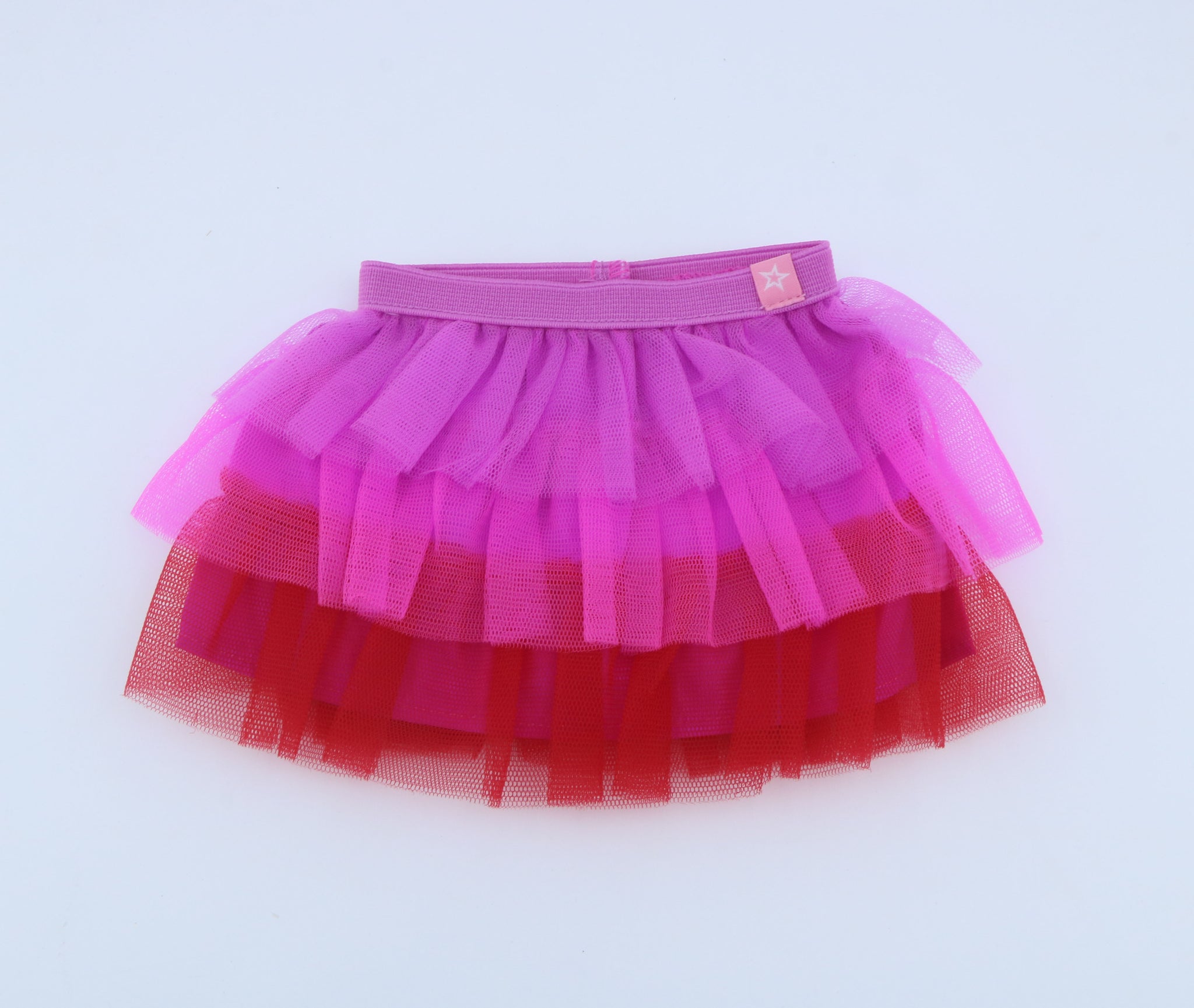 American girl ruffly red-and-pink three-tiered skirt for 18'' doll AG Star Stylist Closet