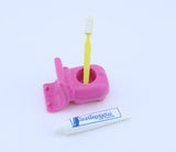 American Girl Julie's Groovy Bathroom Hippo Toothbrush Holder Set (Toothbrush + Toothpaste Included) - For 18" Dolls