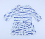 American Girl White & Blue Polka Dot Dress with Bow for 18'' Doll