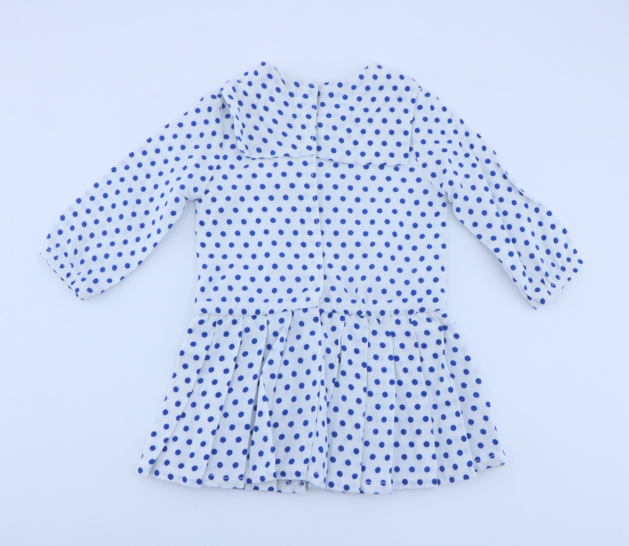 American Girl White & Blue Polka Dot Dress with Bow for 18'' Doll