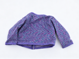 American Girl Isabel Hoffman Purple Sparkle Tie Front Cardigan - From Year 2000 Millennium Outfit Set For 18" Dolls