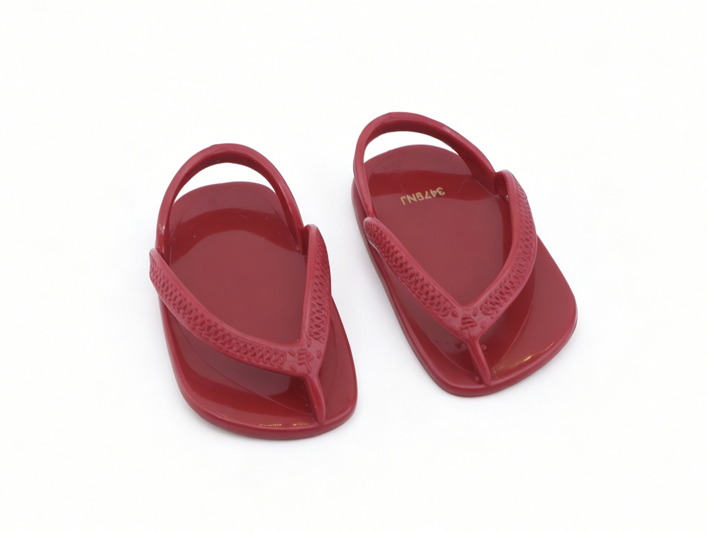 American Girl Red Back-Strap Flip Flops Thong Sandals for 18" Doll Sun & Fun Outfit