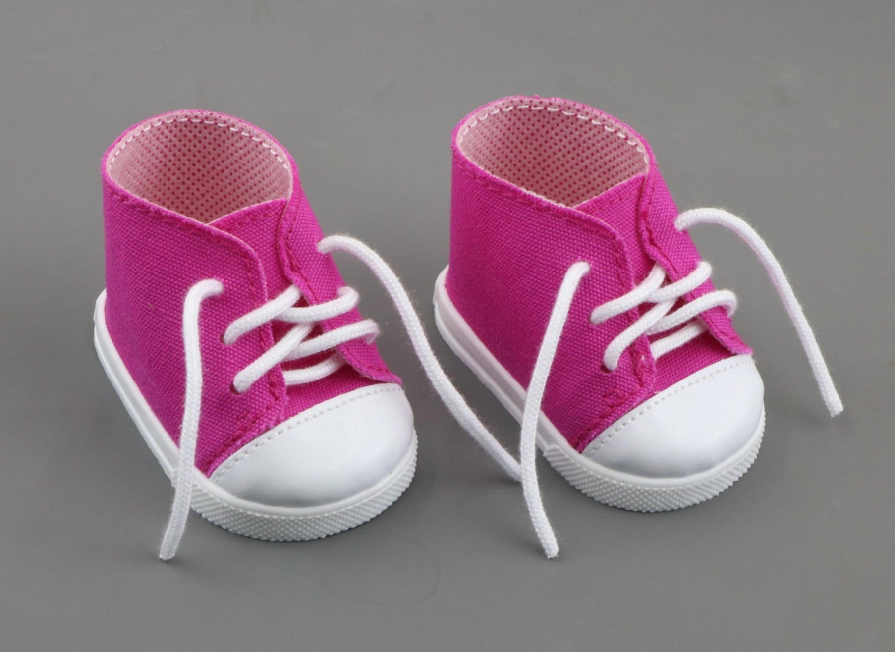 American girl pink high-top tennis shoes from Courtney’s Awesome Arcade Outfit for 18'' Doll