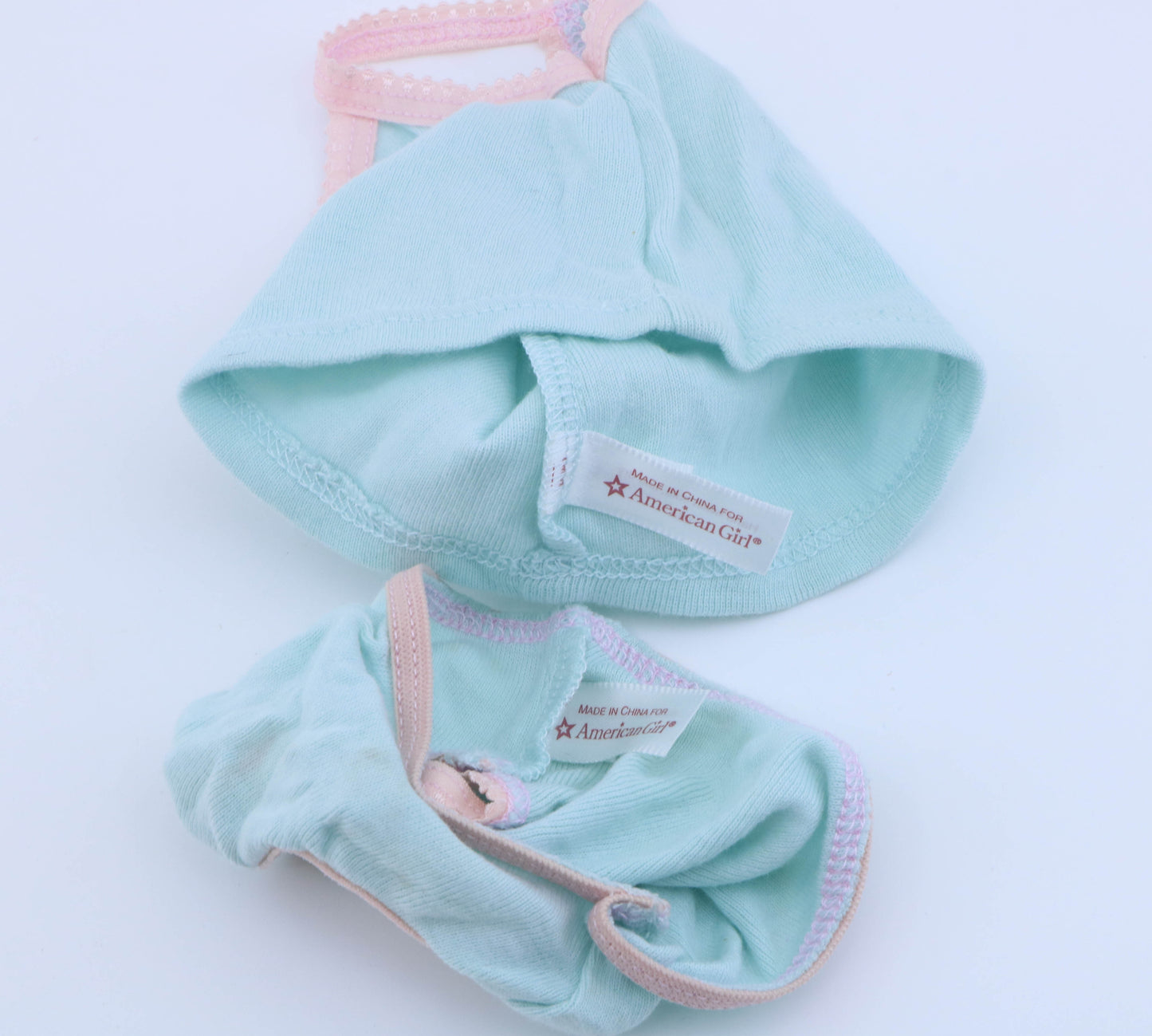 American Girl Light Blue & Pink Trim Cami & Underwear Set for 18" Dolls