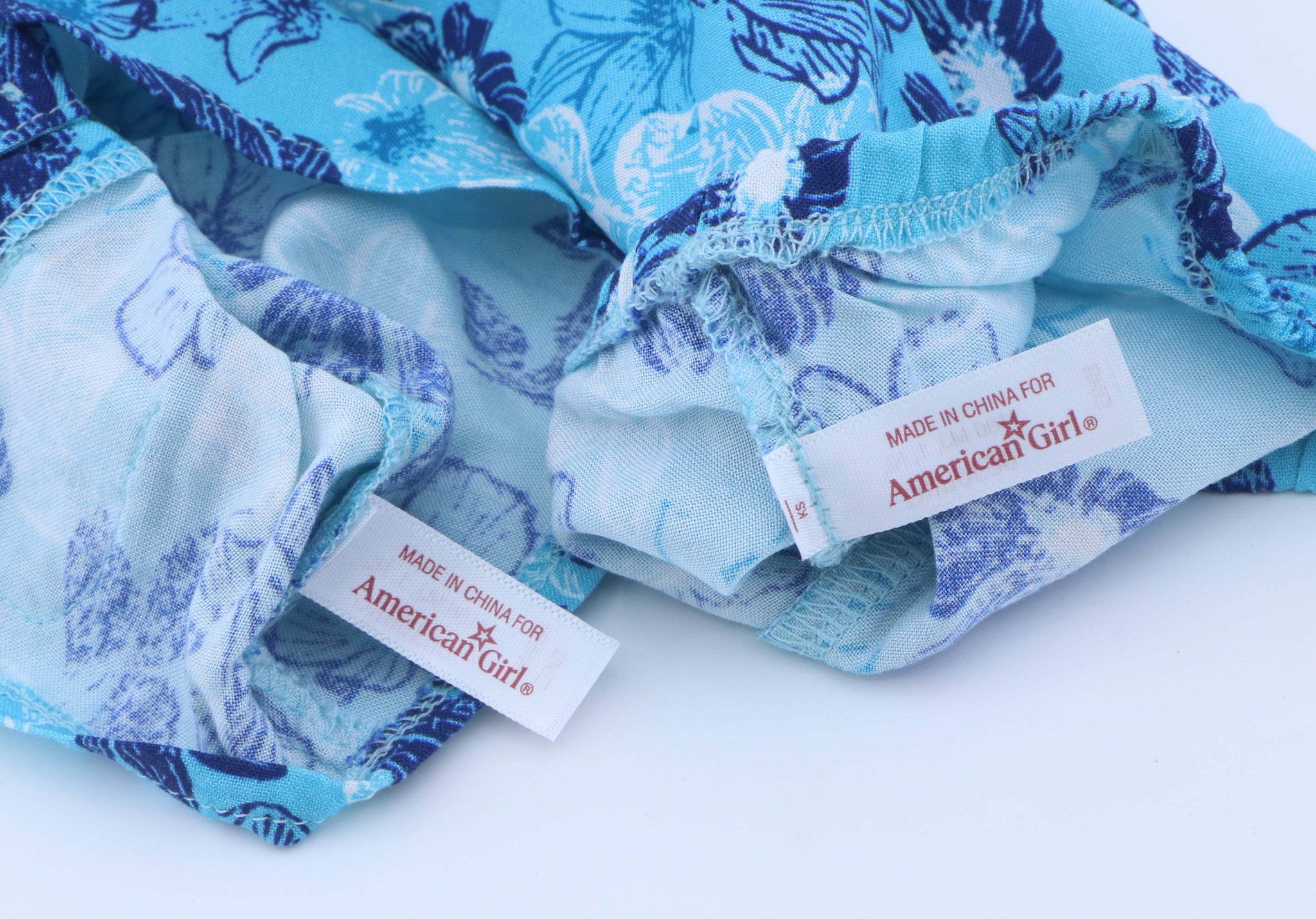 American Girl Blue Floral Print Top & Capri Pants Set - For 18" Dolls