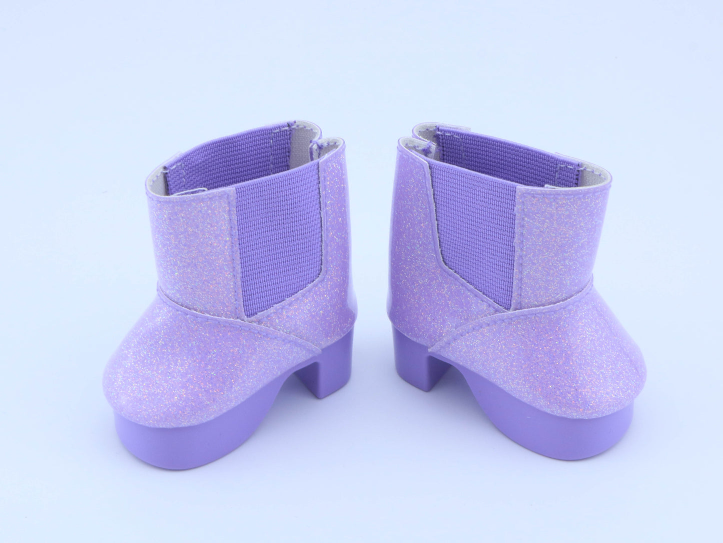 American Girl Purple Iridescent Glitter Chelsea Boots – For 18" Doll shoes