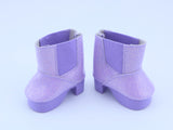 American Girl Purple Iridescent Glitter Chelsea Boots – For 18" Doll shoes