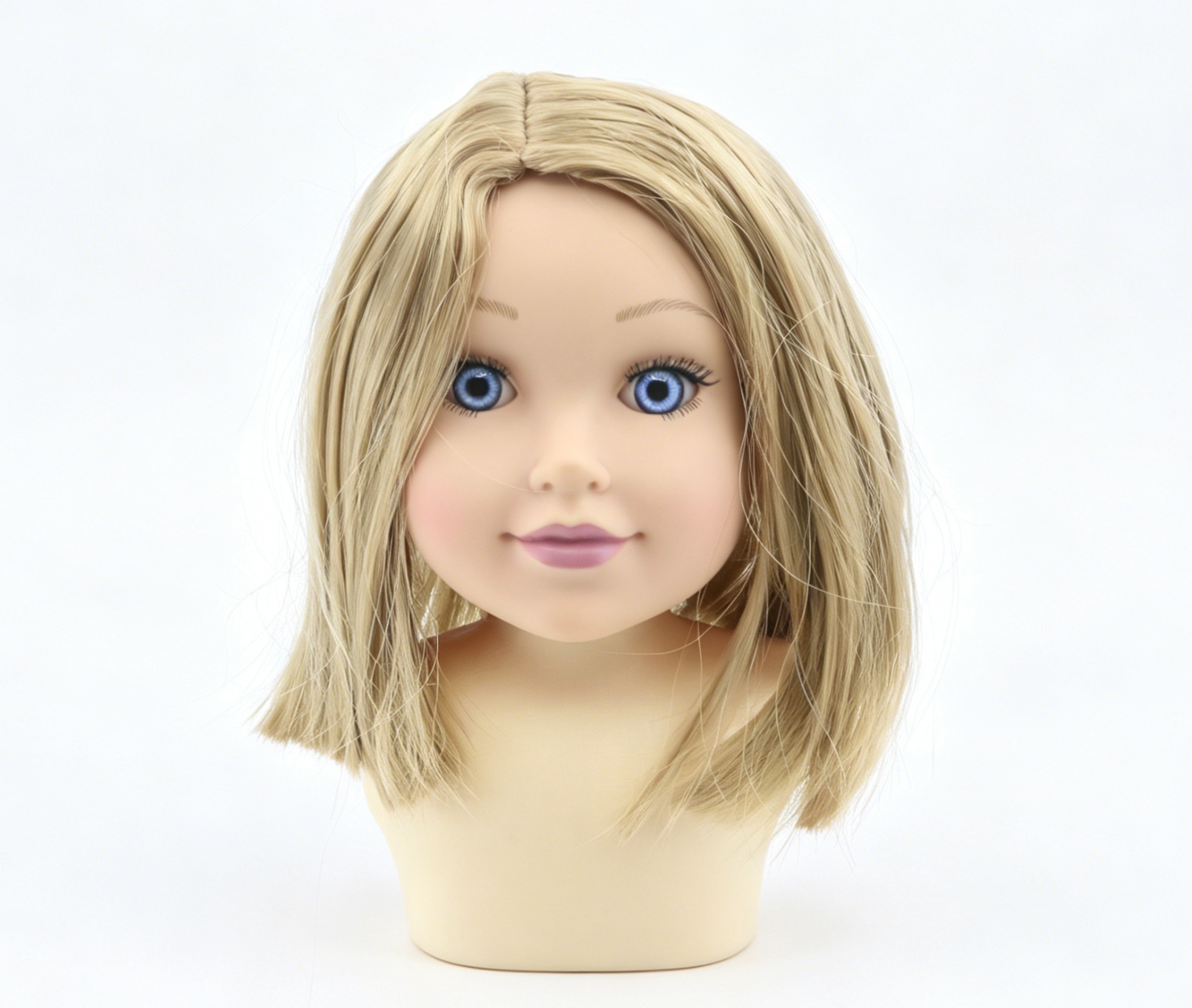 Light Blonde Straight Bob Wig For 18'' Fashion Girl Doll | Synthetic Doll Replacement Hair Accessory
