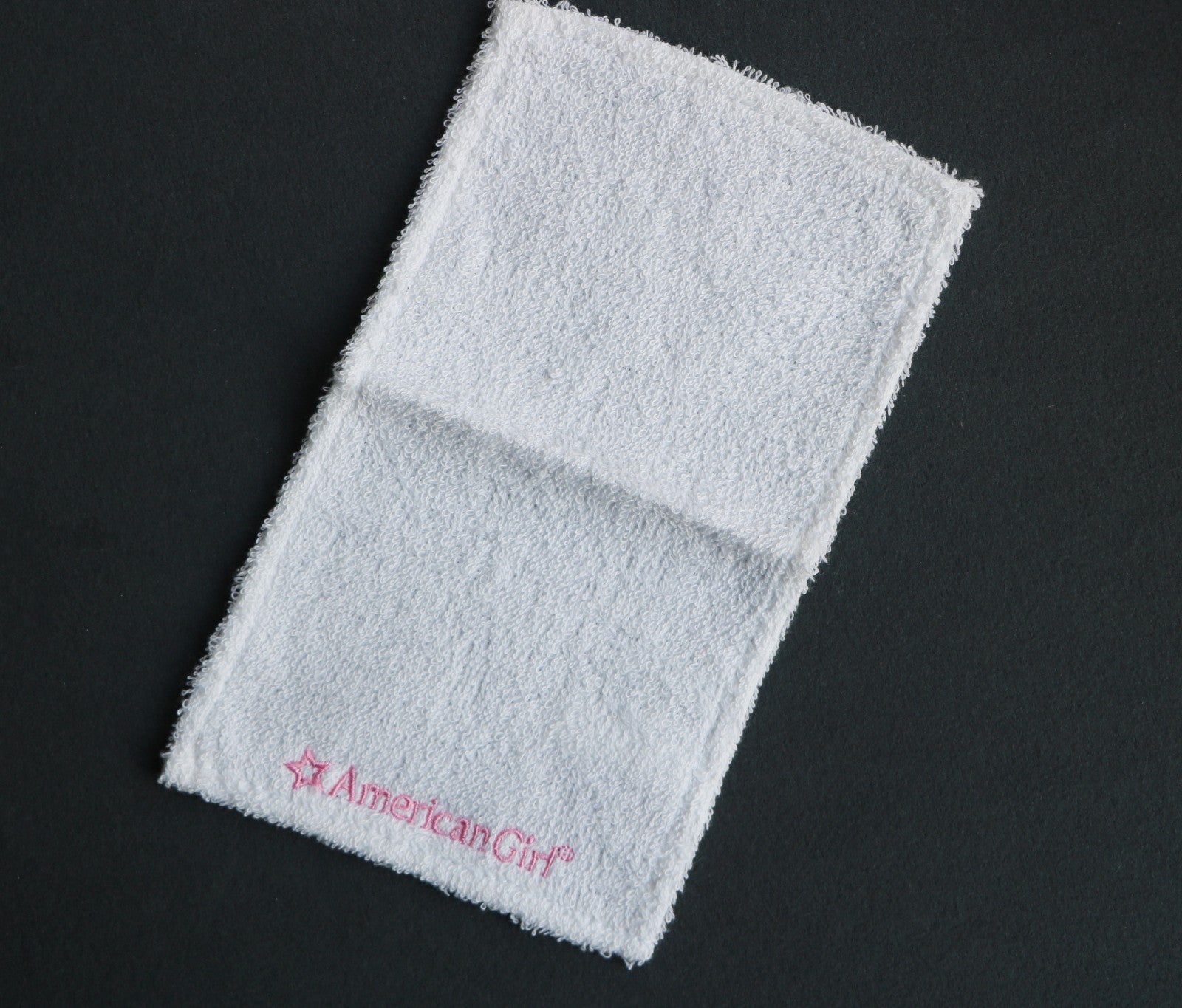 American Girl White Bath Towel | 18" Doll Bedroom Wash (4.5" x 7.6")