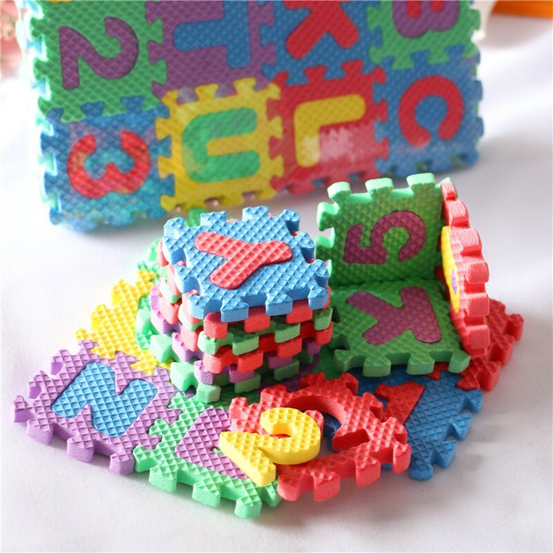 36-Piece EVA Puzzle Floor Mat for 18" Doll Bedroom & Living Room