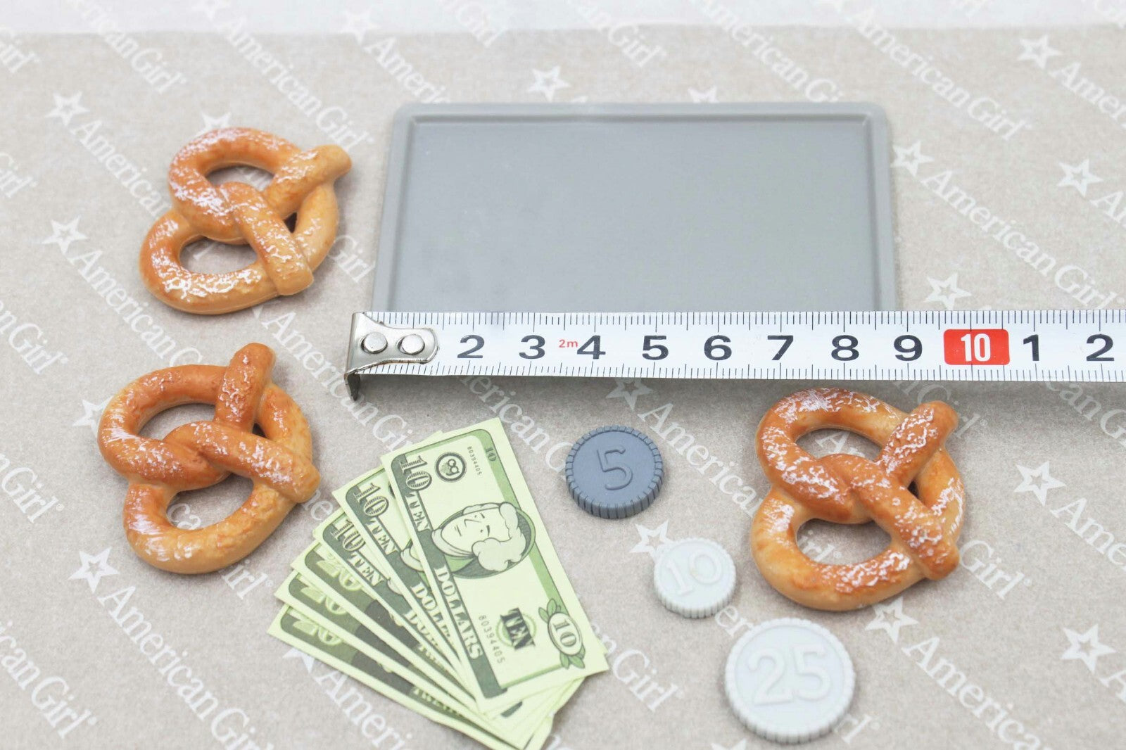 Our Generation Pretzel Set with Tray & Play Money | 18" Doll Food Accessory