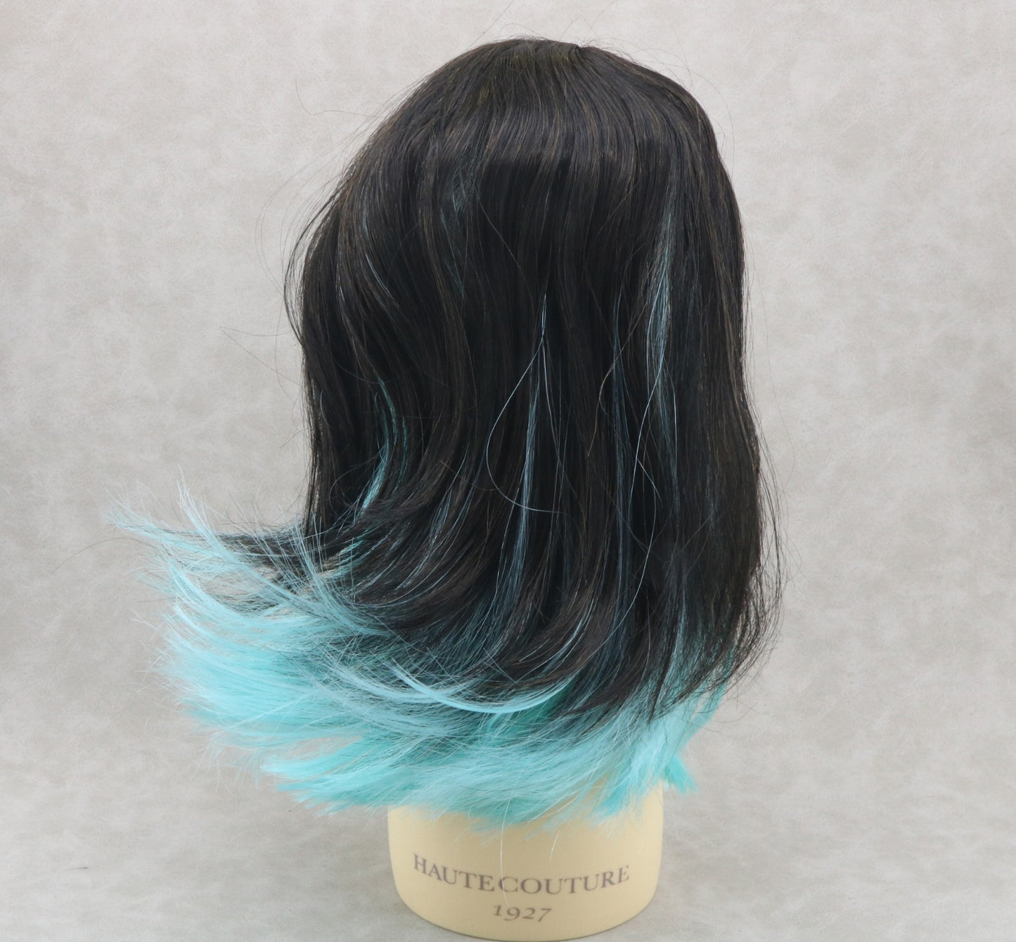 Black Mint Green Ombre Gradient Wig for 18" Doll - Fits American Girl Dolls Custom hair