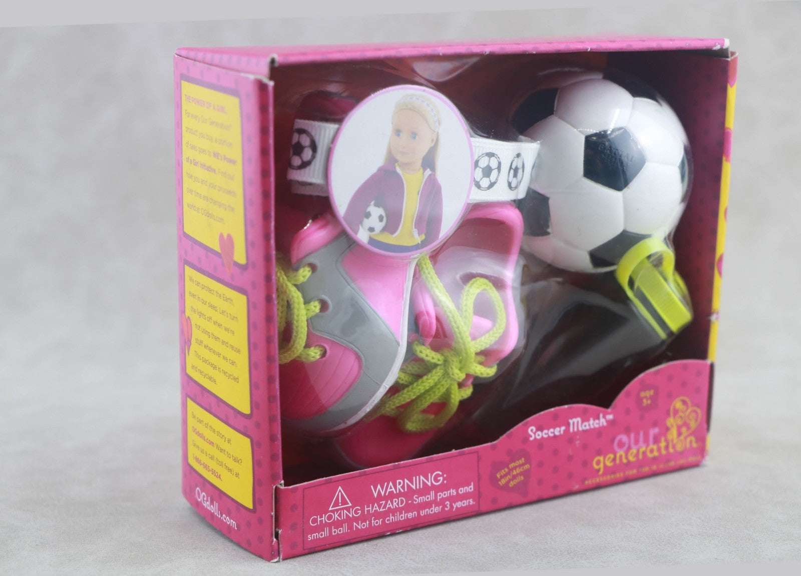 Our Generation Soccer Match Set | 18" Doll Cleats, Ball & Headband