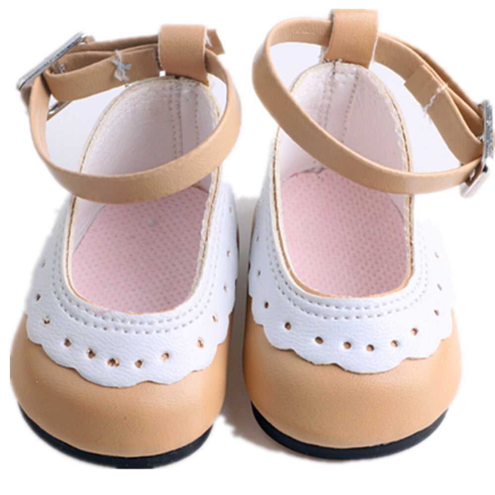 Scalloped Edge Mary Jane Flats | Fits 18" Doll Footwear (2 Colors)