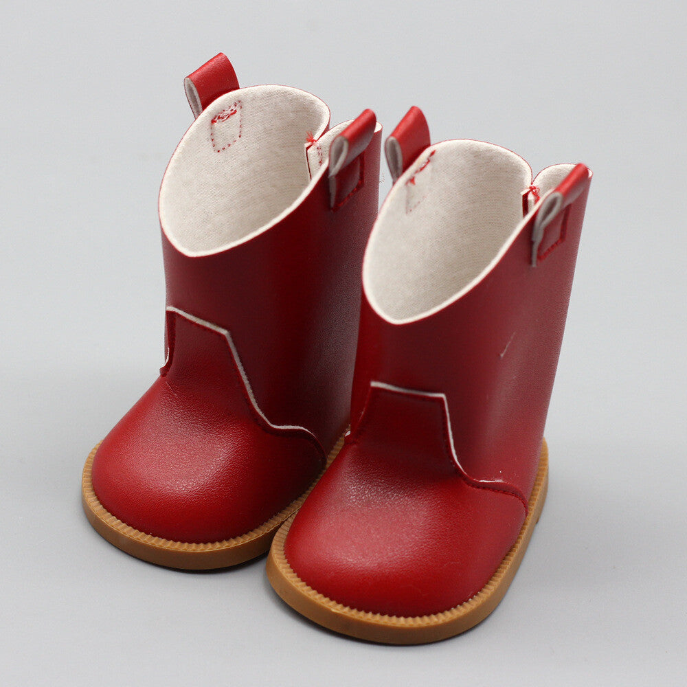 Cowboy Leather Boots for 18" Doll | Western-Style Shoes